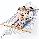 Everyfun Double Hammock with Spreader Bar,Soft