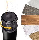 Emuca Adjustable Table Leg Ø60x710mm Steel Black (4 pcs) 50 kg each view 7