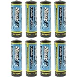 (8-Pack) HyperPS 3.2V LiFePo4 14430 (14 x 43mm) 400mAh Rechargeable Battery for Solar Panel Light, Tooth Brush, Shaver, Flash