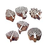 Pottery Printing Blocks Stylish Tree Pattern Wooden