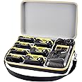 Extra Large Battery Storage Holder Case for DEWALT 20V/ 60V MAX XR &Charger, Tool Batteries Pack Container Carrier Box, Holds 20V 2.0/3.0/4.0/5.0/6.0/9.0-Ah Batteries, Adapter (Bag Only)