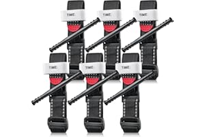 MUSUMEN Tourniquet,6-Packs Military Tourniquet with Reinforced Windlass Rod - One-Handed Spinning Design for Quick and Easy Blood Stop in Emergency First Aid - Essential Equipment for Medical Kits,TQ