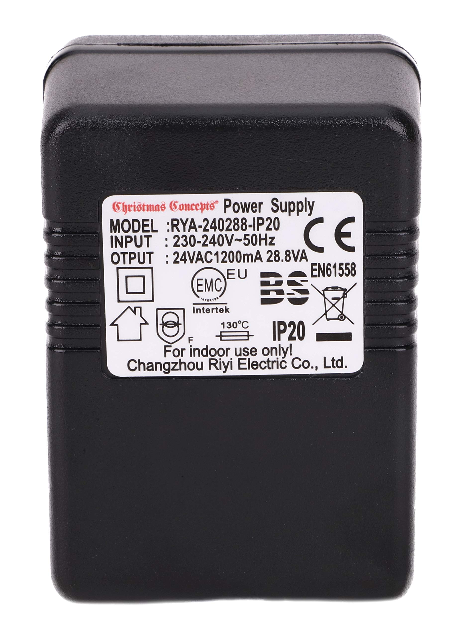 Christmas Concepts® 24v~ 1200ma Max 28.8va AC Adaptor without lead - Suitable For Christmas Lights + Decorations