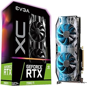 EVGA GeForce RTX 2080 Ti XC GAMING, 11GB GDDR6, Dual HDB Fans & RGB LED Graphics Card 11G-P4-2382-KR