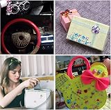 Hoiny 1782pcs Gems Stickers Self Adhesive Rhinestones Crafts Bling view 9