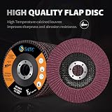 SATC Flap Discs 125mm 10 Pack 80 Grit T27 for Grinding Angle Grinder view 4