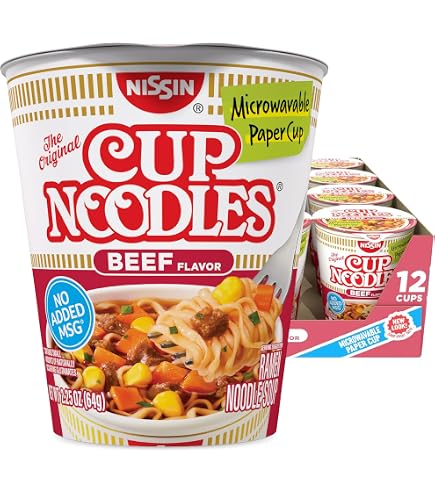 Amazon.com: Nissin Cup O Noodles Variety 12 Pack, 2.25-Ounce, Beef