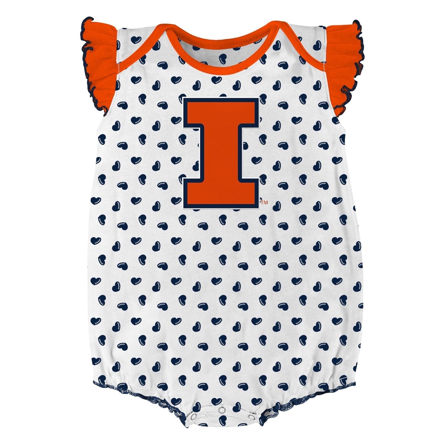 NCAA by Outerstuff NCAA boys Heart Fan 2 Piece Onesie Set