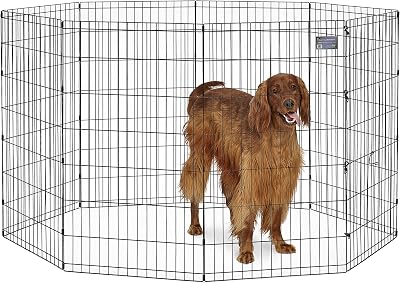 MidWest Homes for Pets 42 Inch Exercise Pen Black Durable E-Coat