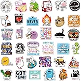 Honoson 600 Pcs Funny Stickers for Adults Sarcastic Meme Stickers Hilarious Waterproof Decals for Laptop, Water Bottles, Hard Hat, Computers, Bumper, Phone, Window, Scrapbooking, 120 Styles