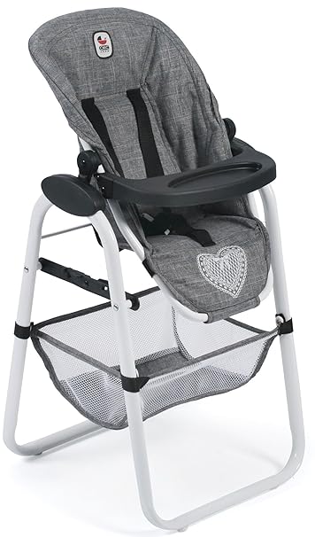 Bayer Chic 2000 655 76 Puppen-Hochstuhl, Jeans Grau