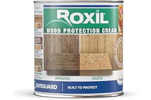 Roxil Wood Waterproofing Cream (1 Quart) 10-Year Outdoor Clear Sealer - Treatment & Sealant for Waterproof Protection of Decking, Fence, Sheds, Furniture