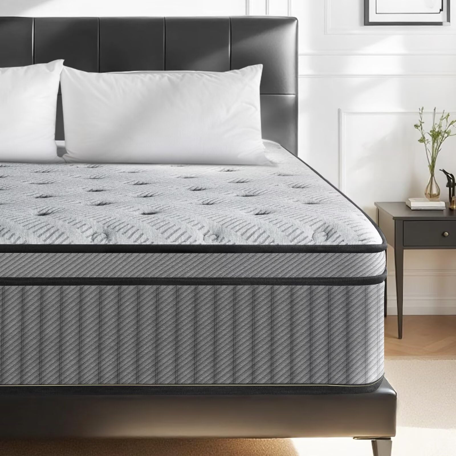 Photo 1 of Full Mattress 12 Inch, Medium Firm Hybrid Mattress with Memory Foam for Pressure Relief & Spinal Alignment – Motion Isolating Pocket Coils, Reinforced Edge Support, Breathable Comfort