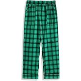 Arshiner Boys Pajama Pants Soft Long PJ Bottoms Plaid Lounge Pants for Boys 6-14 Years