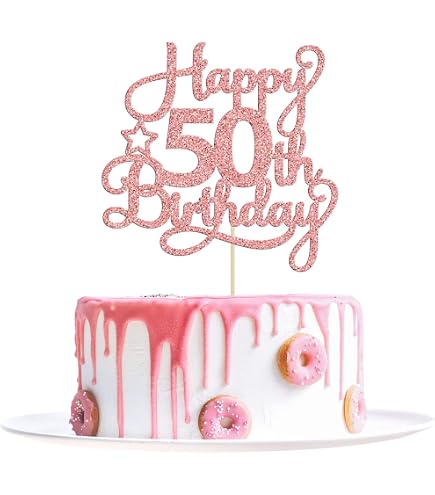 50th Birthday Decoration For Women, Rose Gold 50th Birthday Decorations, 50th...