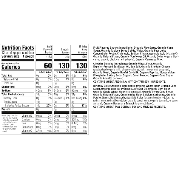 ANNIE’S SWEET AND SALTY SNACK VARIETY PACK, CHEDDAR BUNNIES, BUNNY GRAHAMS AND BUNNY FRUIT FLAVORED SNACKS, ORGANIC KIDS SNACKS, 12 POUCHES, 10.8 OZ