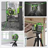 Huepar W04CG 4D Laser Level with LCD Bluetooth Remote 360° Cross Lines view 8