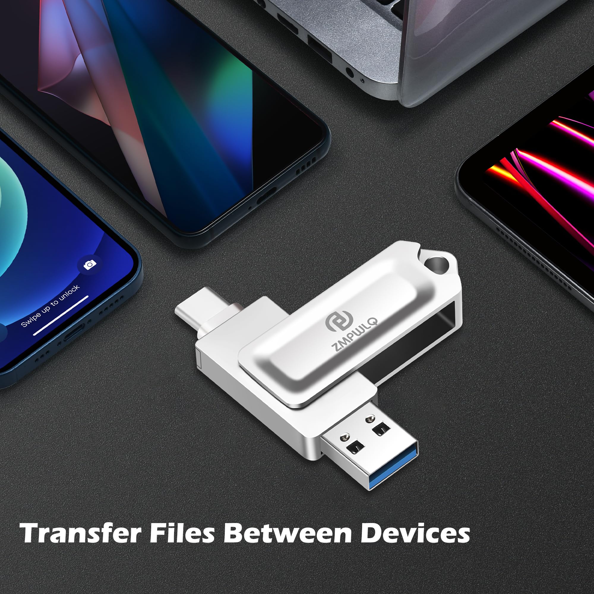 Photo Stick 128GB for iPhone 15 & iPhone 16 | Flash Drive USB C Memory Stick iPhone USB Storage for iPhone 15&iPhone 16, iPad, Android, PC | Photo, Video, Contacts Backup,External Storage Thumb Drive