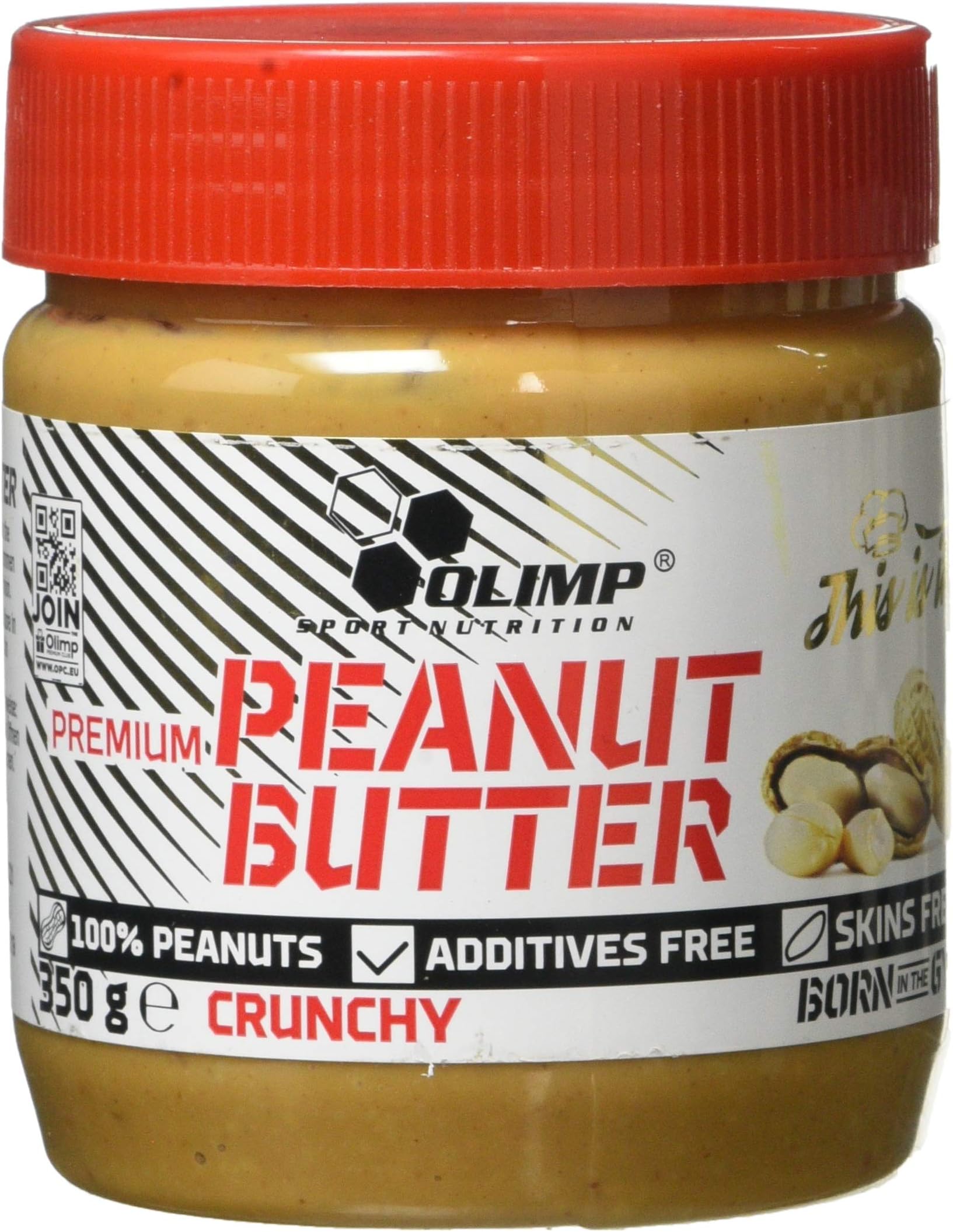 Olimp Nutrition Peanut Butter, Crunchy - 350g, 1 Units