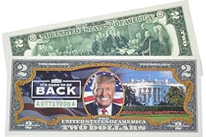 RAXHAEK President Trump Victory 2 Dollar Bill - Uncirculated Commemorative Coin Trump Merchandise