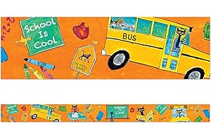 Edupress Pete The Cat School is Cool Straight Border Trim (EP63268)