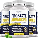 NEW AGE Prostate Advanced Prostate Supplement for Men – Reduce Bathroom Trips, Promote Sleep, Support Health & Bladder Emptying - Made with Lycopene, Beta Sitosterol - 180 Count