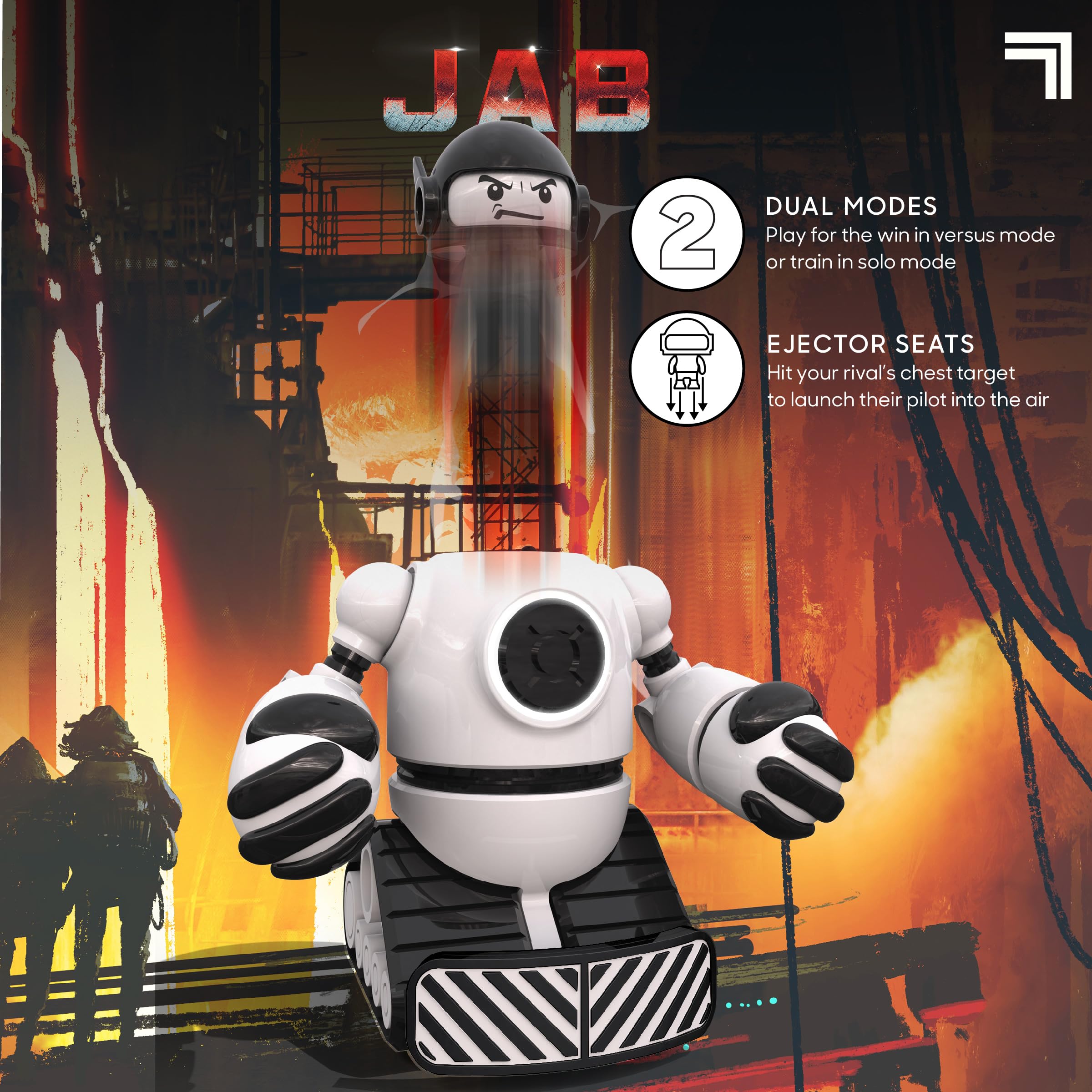 Sharper Image Mecha Rivals Remote Control Battle Robots, Two-Player Wireless Fighting Robots Game Set with Lights & Sounds, Solo & Versus Modes, Ejector Seats, Toys for 6+ Year Old Boys & Girls