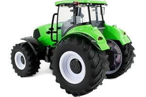 Boley Jumbo Green Tractor - Light & Sound Farm Toy for Boys & Girls Ages 3+, Realistic Farm Playset with Soft Tires, Large Wheels