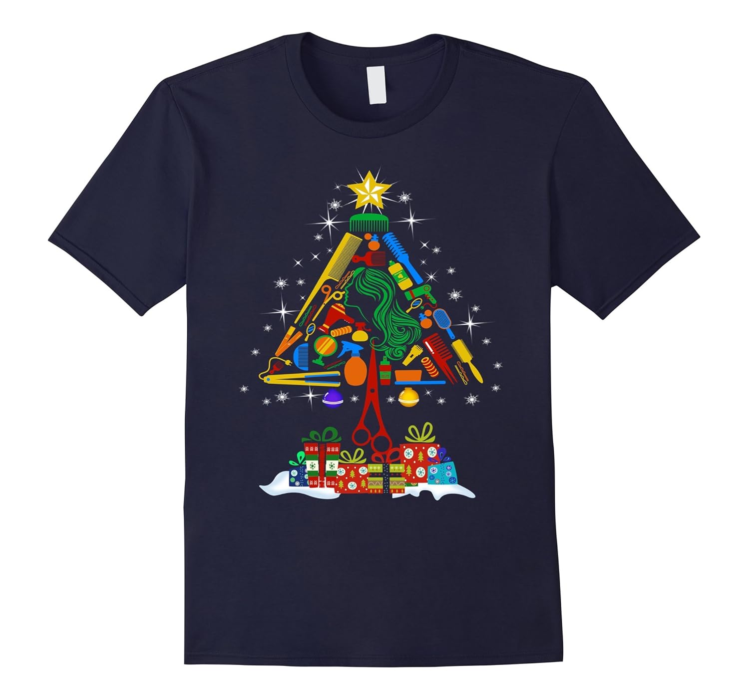 Hairstylist Christmas Tshirt for hairstylist-ANZ