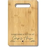 FONDCANYON Gigi Bamboo Cutting Board & Kitchen Decor - Gigi Gifts for Grandma - Perfect for Christmas & Birthday