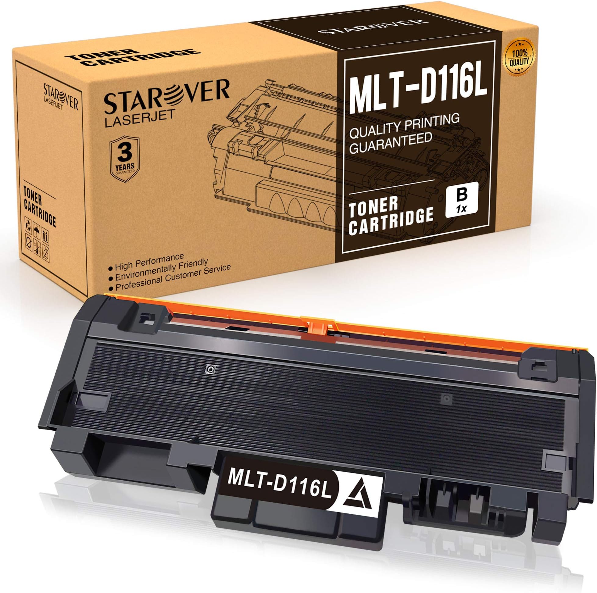 STAROVER Compatible Toner Cartridge Replacement for Samsung MLT-D116L MLT-D116S for Samsung Xpress M2625D M2675FN M2835DW M2885FW M2825DW M2825ND M2875FD M2875FW (2 Pack)
