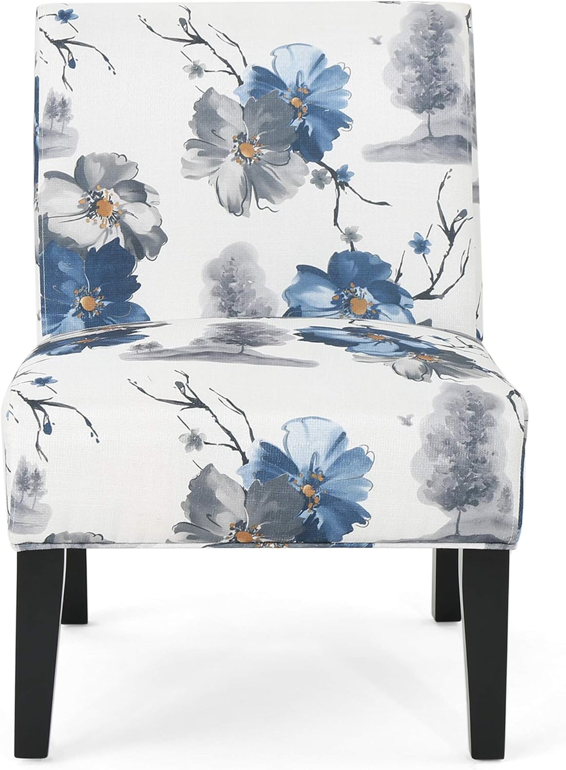 Christopher Knight Home Kendal Traditional Fabric Accent Chair, Print, Matte Black: Furniture & Decor