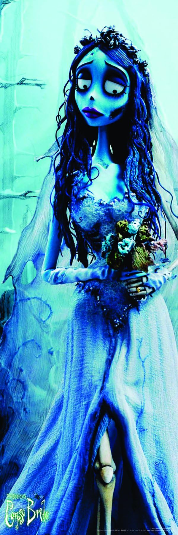 Corpse Bride Emily Cult Classic Animated Fantasy Childrens Movie Film Poster Print 12 by 36