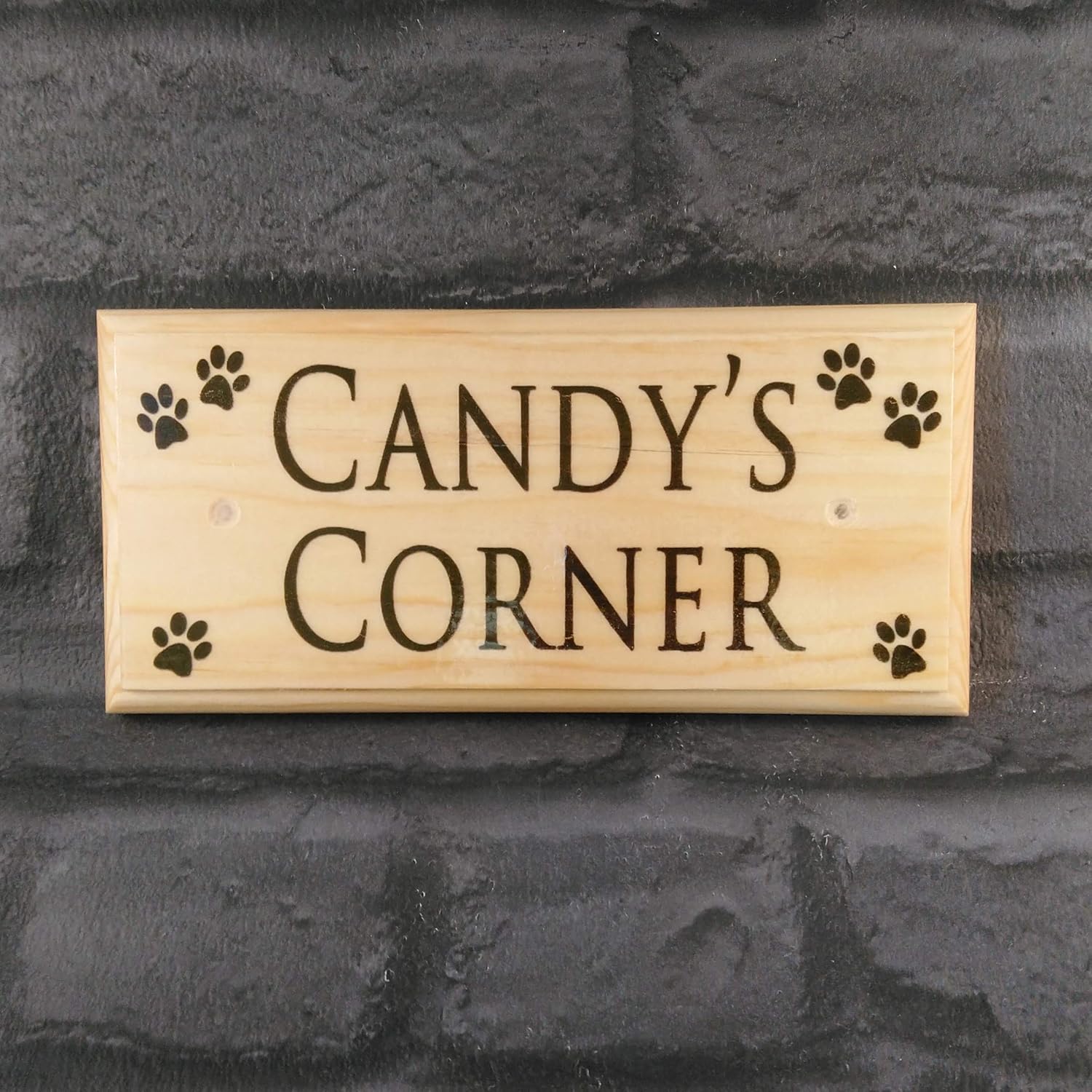 Personalised Pets Corner Sign, Custom Paw Prints Sign, Personalised Dog