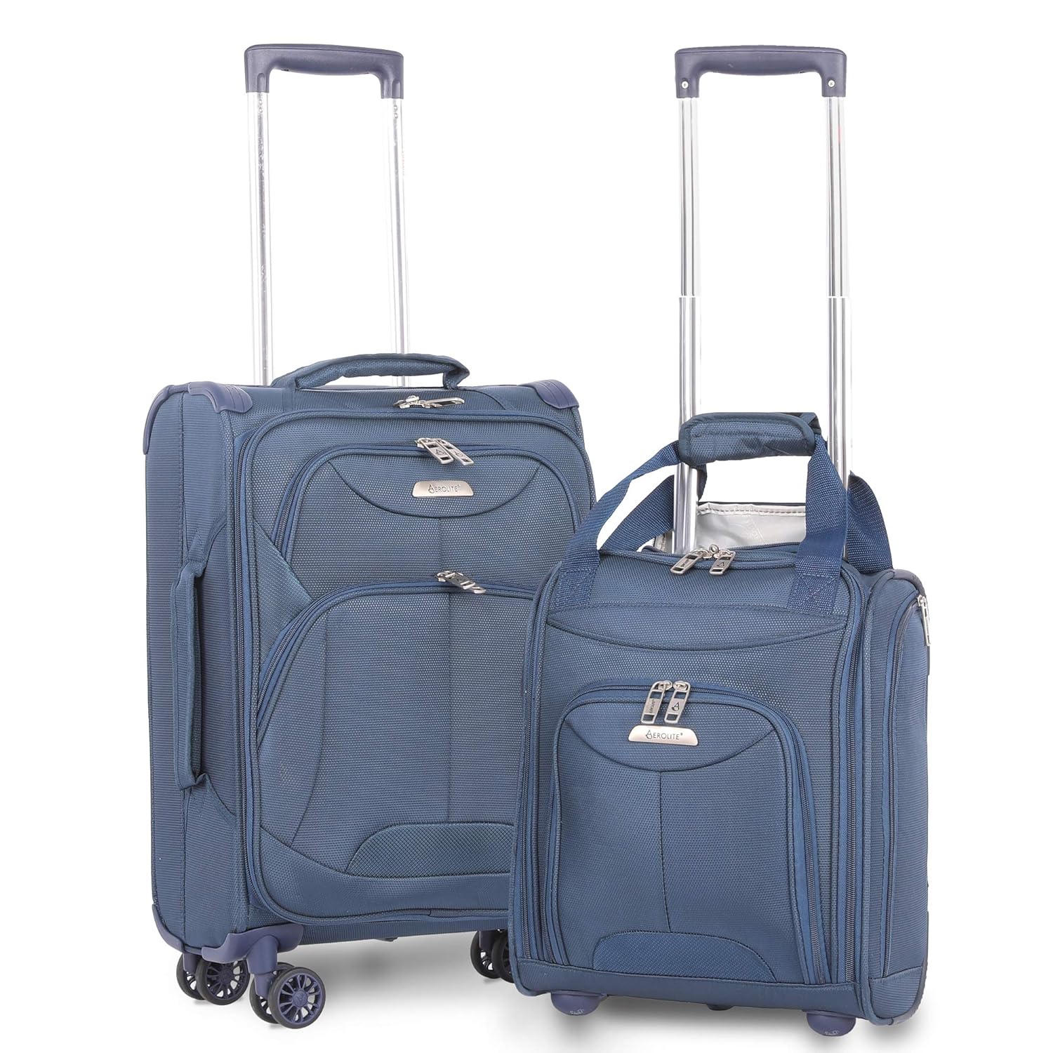 Aerolite 21 Inch Carry On Lightweight 4 Wheel Spinner Suitcase 16 Under Seat Bag Set Navy #underseat #carry #on #luggage Aerolite 21 Inch Carry On Lightweight 4 Wheel Spinner Suitcase 16 Under Seat Bag Set Navy
