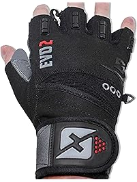 skott 2018 Evo 2 Weightlifting Gloves with Integrated Wrist Wrap Support-Double Stitching for Extra Durability-Get Ripped with The Best Body Building Fitness Crossfit and Exercise Accessories
