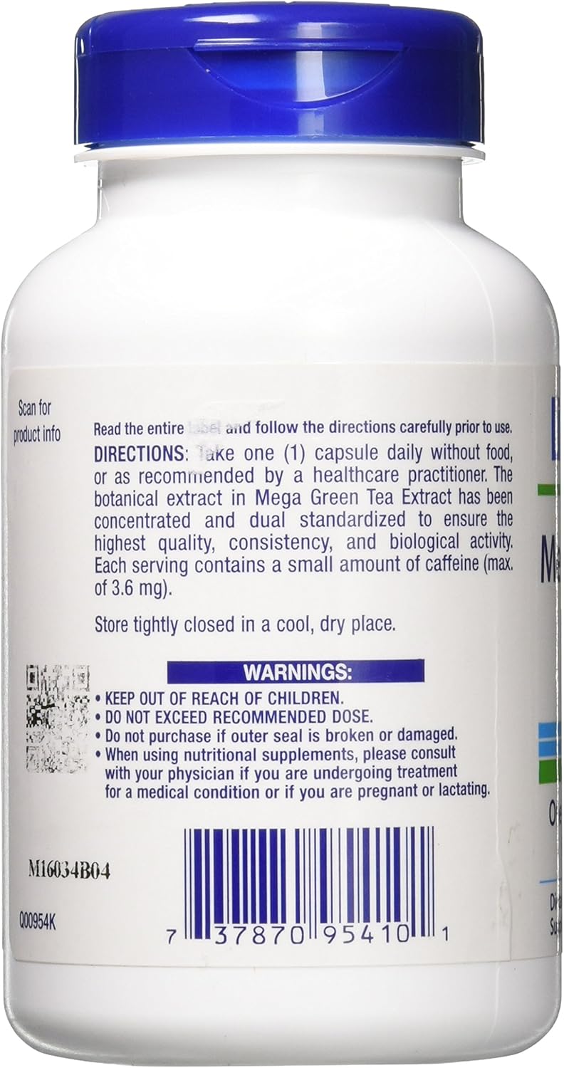 Mega Green Tea Extract Decaf. 100 VegiCaps (Pack of 2): Health & Personal Care