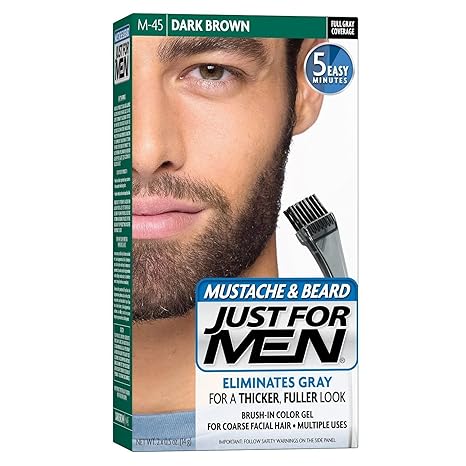 Buy Just For Men Color Gel Mustache Beard M 45 Dark Brown 1
