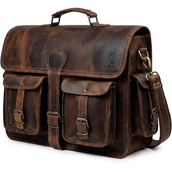 KomalC 16 Inch Leather Briefcases Laptop Messenger Bags For Men And Women Best Office School College Satchel Bag KomalC 16 Inch Leather Briefcases Laptop Messenger Bags For Men And Women Best Office School College Satchel Bag