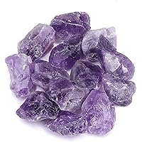 Top Plaza Bulk Amethyst Healing Crystals Rough Stones - Large 1" Natural Raw Stones Crystal for Reiki Healing, Wicca, Witchcr
