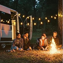 Mlambert 100Ft LED Outdoor String Lights, Dimmable