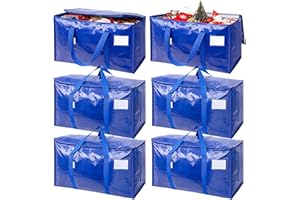 TICONN 6 Pack Extra Large Moving Bags with Zippers & Carrying Handles, Heavy-Duty Storage Tote Moving Boxes for Space Saving