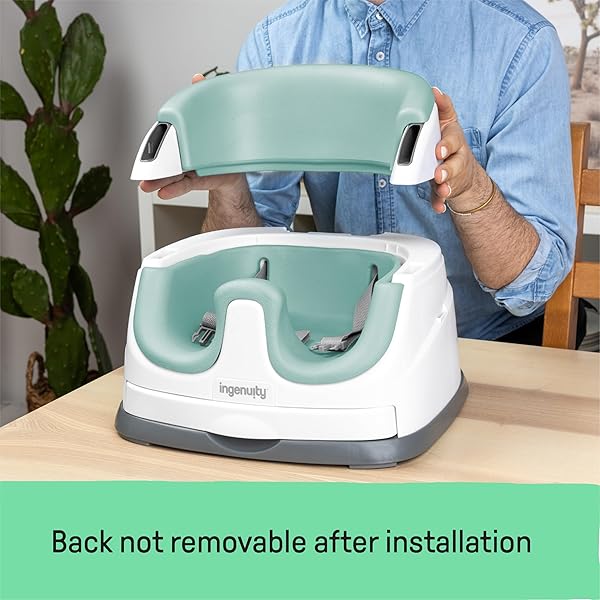 INGENUITY BABY BASE 2-IN-1 BOOSTER FEEDING AND FLOOR SEAT WITH SELF-STORING TRAY – MIST
