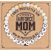 Kivosliviz Military Mom Bracelet Gifts for Women Air Force Jewelry Air Force Mom Gift