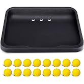 CHAMPKEY Heavy Duty Rubber Golf Ball Tray with 16 Foam Golf Balls | Excellent Durability and Stability for Indoor and Outdoor Training