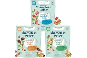 Shameless Pets Crunchy Cat Treats - Kitty Treats for Cats with Digestive Support, Natural Ingredients Kitten Treats with Real Ingredients, Healthy Flavored Feline Snacks - Variety Pack, 3-Pk