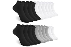 YSense 10 Pairs Womens Ankle Socks, Cotton Crew Gym Athletic Running Quarter Socks Women Men