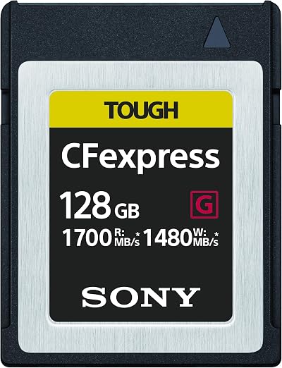 Sony Memory 128GB Tough CFexpress Card Type B Ultra Speed R1700/W1480 CEB-G128/J