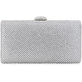 Dexmay Large Rhinestone Purse with Crystal Clasp Evening Clutch Bag Formal Party Handbag