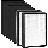 YDATTH 83195 Filter Replacement Set Filter Compatible with Kenmore/Sears 83254 83396 85254 F-K3 Air Purifiers With 2Filter&8 Activated Carbon Filter